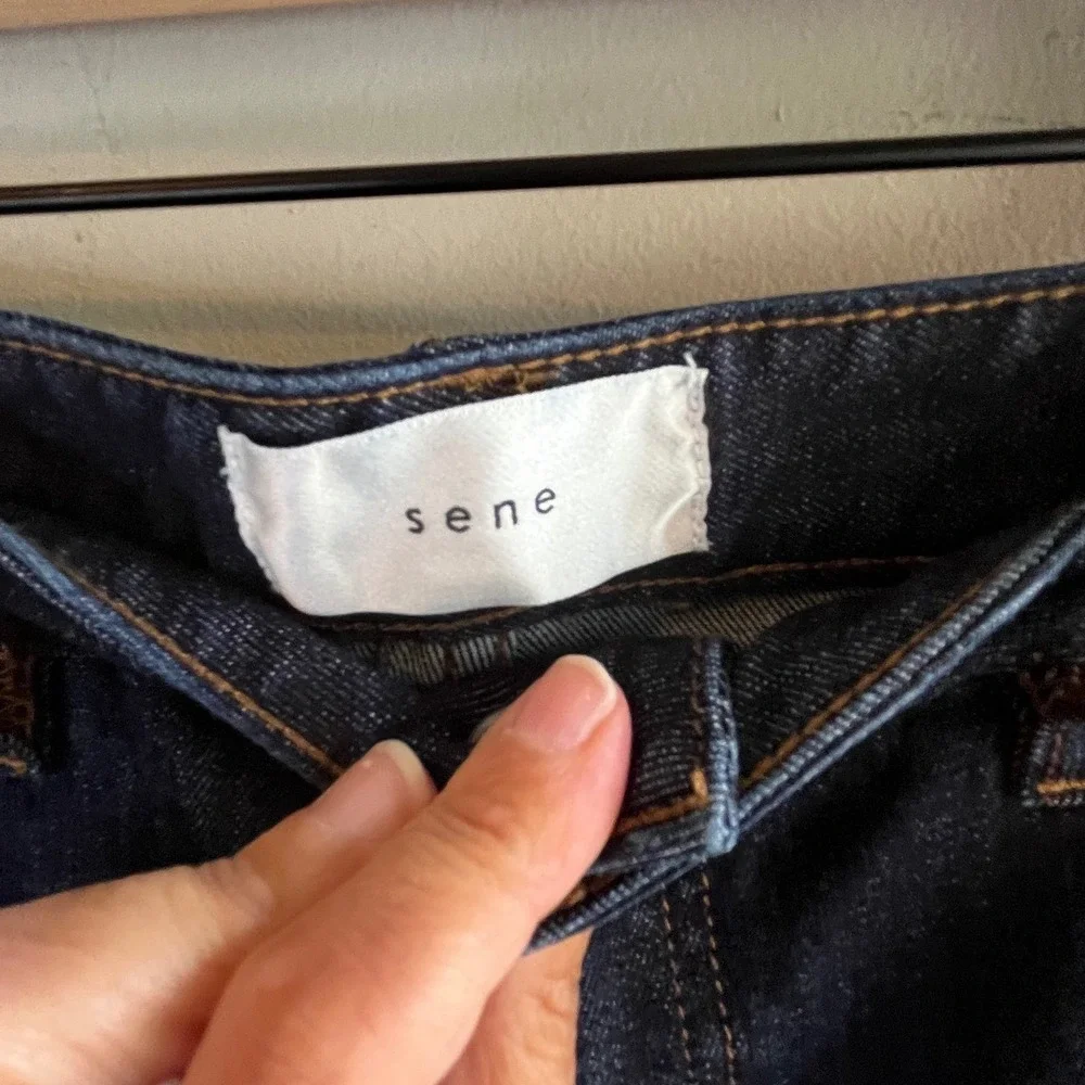 Sene Custom Women's Dark Wash Denim High Rise Slim Fit Jeans Casual Style 30